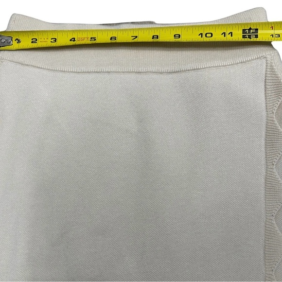 ANDREA IYAMAH ODA Scalloped Knit Skirt Tusk Small Designer Quiet Luxury NWT READ - Picture 9 of 11